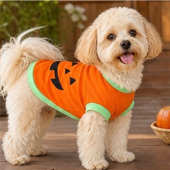 GOOHOCHY Pet Costume Pet Vest Cotton Green 1Pcs Breathable for Cosplay Party