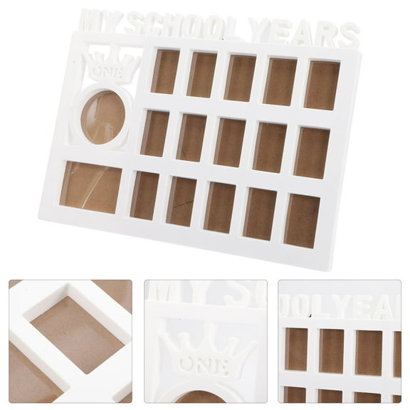 GOOHOCHY  Picture Frames Collage Wall Decor Growth Photo White Simple Baby