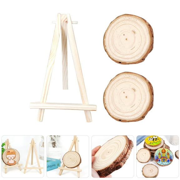 GOOHOCHY Picture Stands for Display Small Easel Log Pieces Props Child