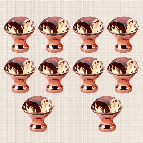 GOOHOCHY Alloy Glass Drawer Knobs for Cabinets and Home Use, Includes Screws, Set of 6 Handles