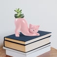 thumbnail image 1 of ADDHAT Planters Cat Ceramic Pink 1Pcs, 1 of 8