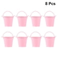 thumbnail image 1 of GOOHOCHY Pink Mini Iron Bucket for Storage Use Simple Design with Handle Safe and Chic Tinplate 8pcs, 1 of 8