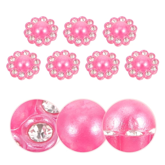 FUEENIRVA Rhinestone Resin Buttons No Hole 50 Pieces for Headband Craft Decoration Accessories