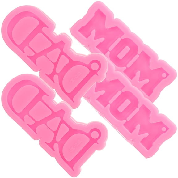 GOOHOCHY Pink Silicone Baking Mold for Candy Cookie and Chocolate Perfect for Making Desserts with Kids 4pcs