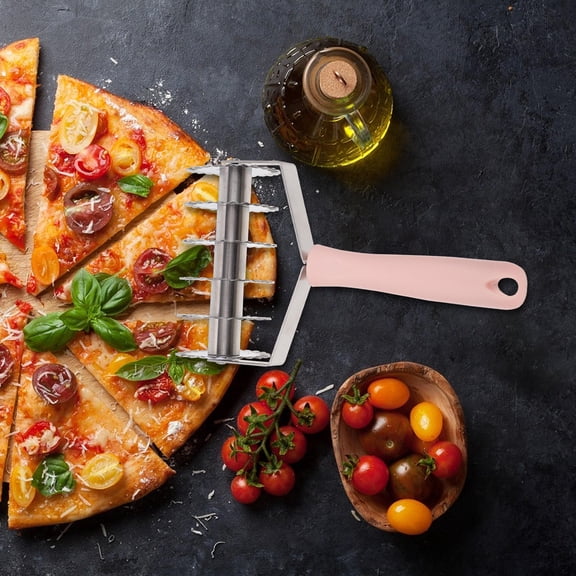 GOOHOCHY Pizza Cutter with Ergonomic Green Plastic Handle, Stainless Steel Blade, PP Material, Kitchen Tool 1 Pc