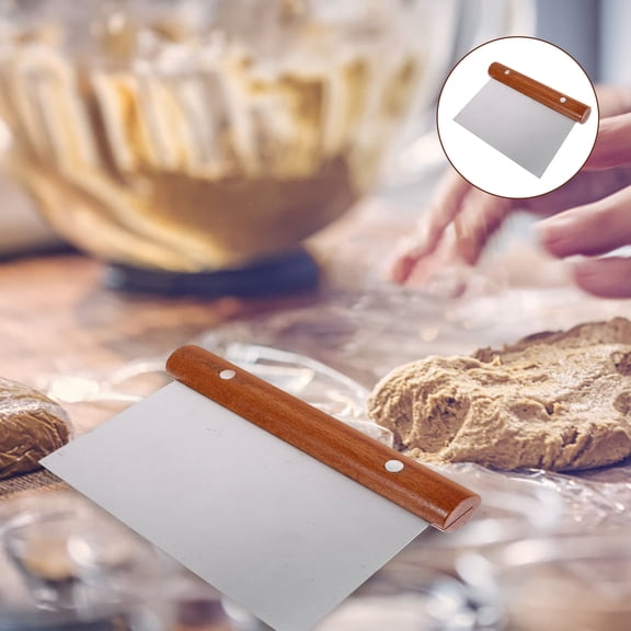 GOOHOCHY  Pizza Knife Cutter Bench Scraper with Handle Cutting Cake Dough Spatula
