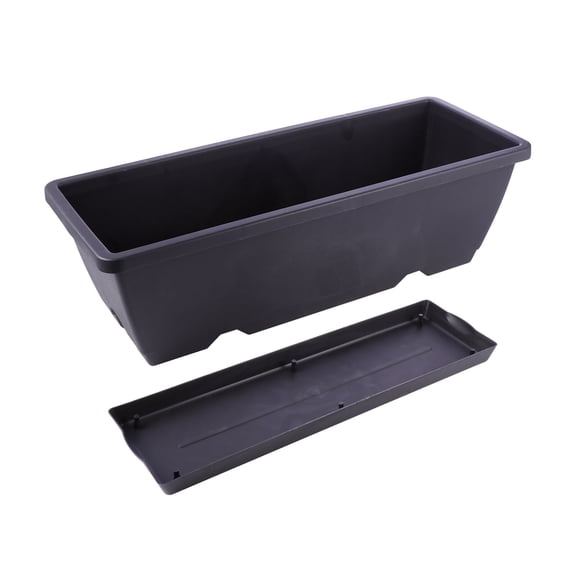 GOOHOCHY Planter Box Black Rectangular 1Pack for Living Room Display