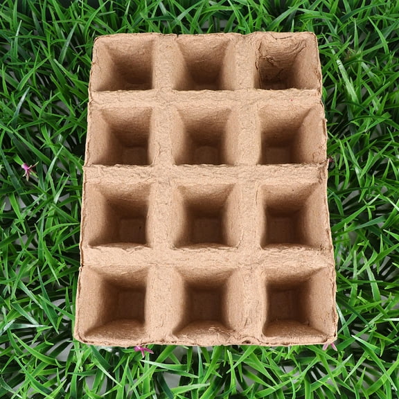 GOOHOCHY 18-Pack Biodegradable Planter Starter Trays for Balcony Gardening and Home Plant Cultivation