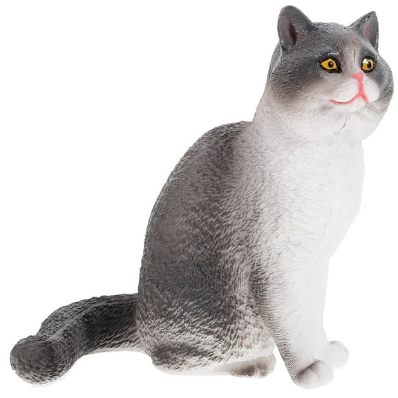 GOOHOCHY Plastic Cat Garden Statue Garden Cat Adornment Plastic Cat Statue Cat Garden Decor