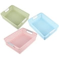 thumbnail image 1 of GOOHOCHY Plastic File Basket for Office Document Organizer with Assorted Colors and Smooth Surface 3 Pieces, 1 of 8