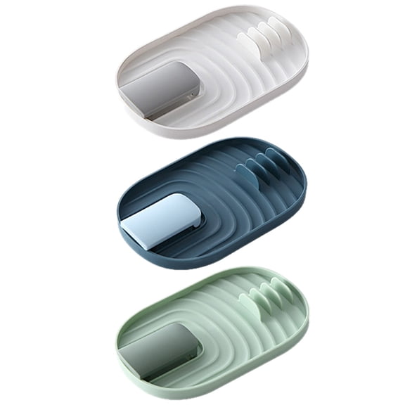 GOOHOCHY Plastic Kitchenware Storage Rack for Spatulas and Pot Covers Assorted Color Compact Size