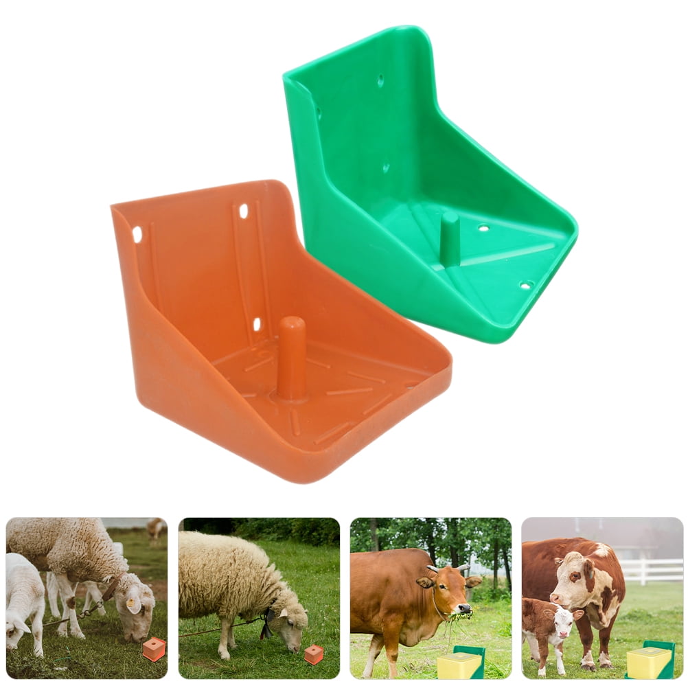 GOOHOCHY Plastic Salt Licking Holder for Cattle Sheep Food Bowl Farm ...