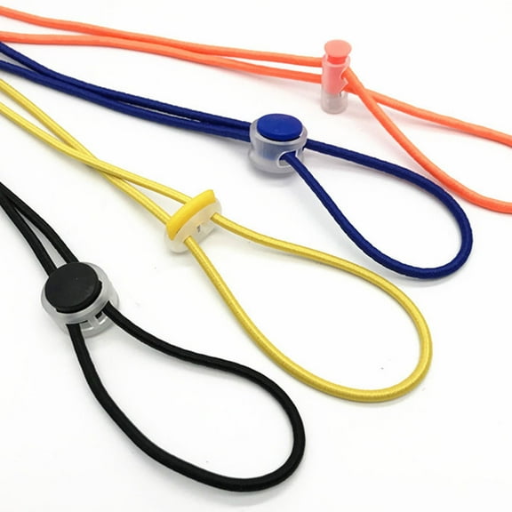 GOOHOCHY Plastic Spring Buckle Elastic Rope Adjuster Double Hole Button Fastener for Clothes , 30pcs Assorted Colors (11-15 Sizes)