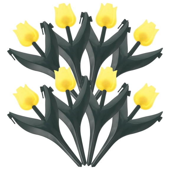 GOOHOCHY Plastic Tulip Stake 8Pcs for Flower Garden Stakes Decor Tulips Balcony Pathway