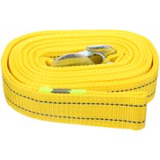 Mobutofu Heavy Duty Tow Rope for Vehicles, High Strength Metal Hooks, and Stable, 1 Set, Yellow