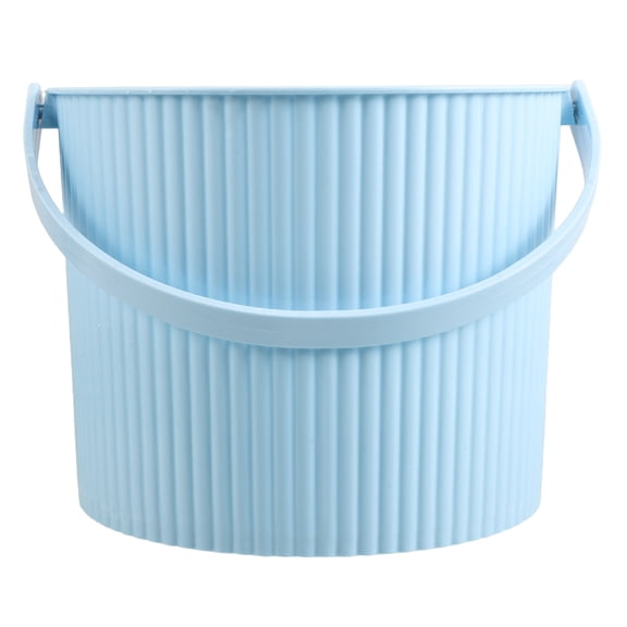 GOOHOCHY Portable Fish Bucket Plastic Buckets with Handles Travel Sky-blue
