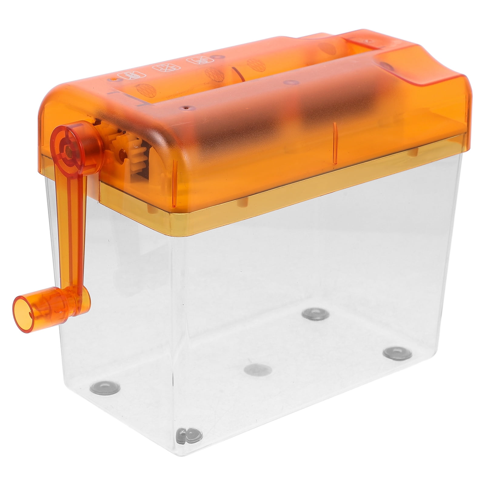 GOOHOCHY Mini Home Handheld Paper Shredder Orange 1Pack 6.8x5.5x3.9in Abs