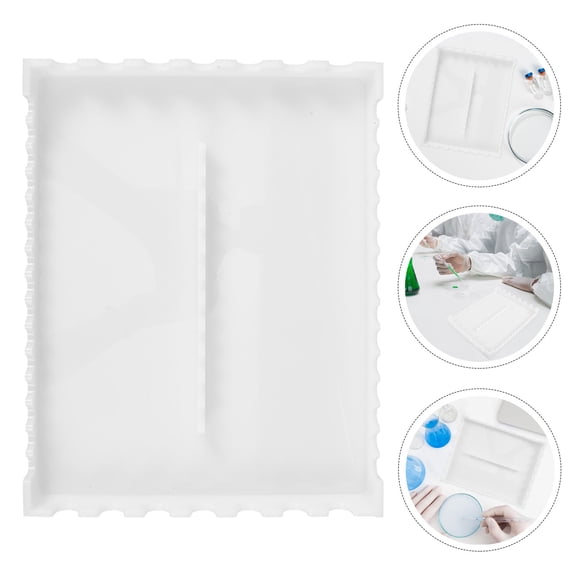 GOOHOCHY Portable Pipette Stand for Multiple Pipettes Acrylic White Laboratory Tools for Storage Use 4.7 x 3.1 Inches