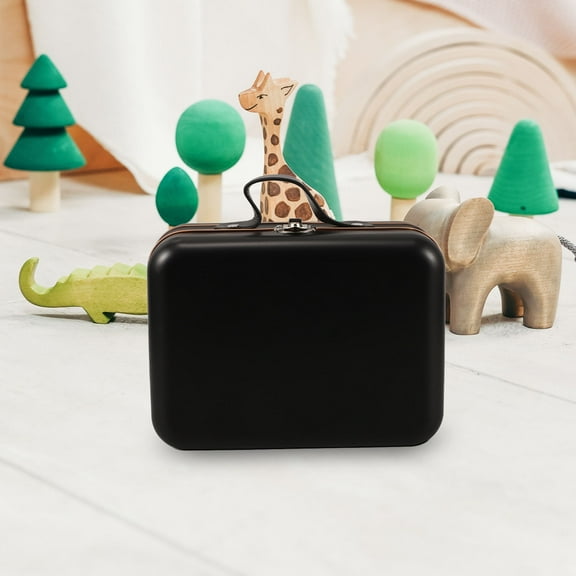 GOOHOCHY Portable Tin Box Suitcases Candy Mini Luggage Party Favor Miss Bride Black