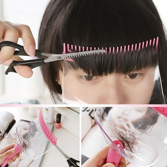 GOOHOCHY Portable Trimmer Hairstyle Trim Tool Diy Hair Bangs Fringe Cut Comb Clip for Women Girls