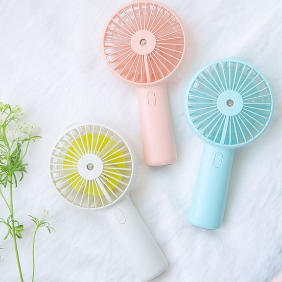 GOOHOCHY Portable USB Fan with ABS Material Handheld or Base Rack Style for Cooling Pink Small Size Great for Travel