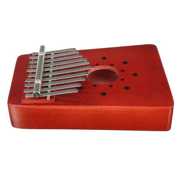 GOOHOCHY Portable kalimba with Fine Workmanship for Music Playing Lightweight and Portable 10 Keys Red Timber