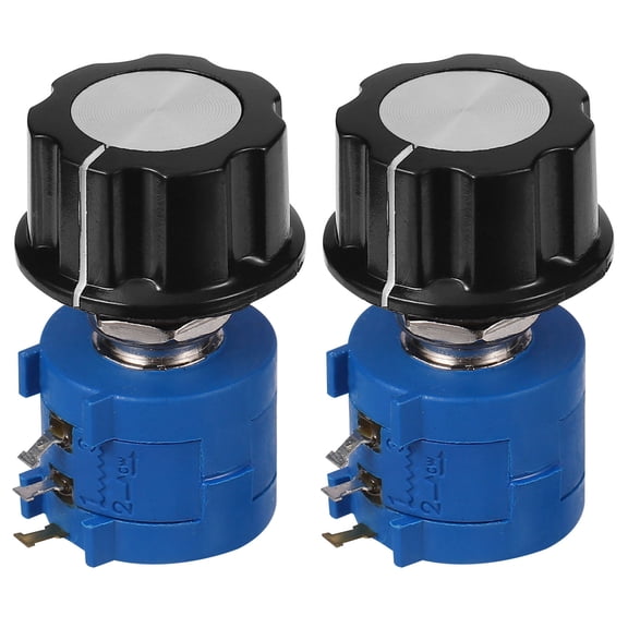 GOOHOCHY Precision Wirewound Rotary Potentiometer with Knob for Electronic Projects, Easy to Use and Control Component