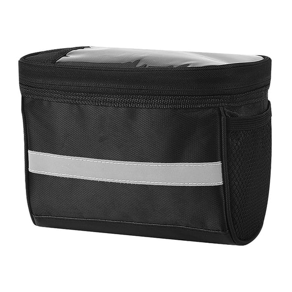 GOOHOCHY Cycling Phone Pouch Handlebar Bag for Motorcycle, Black, and Water-Resistant