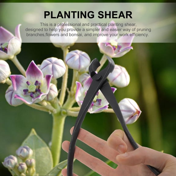 Mobutofu Japanese Concave Plant Cutter Black Alloy Shears for Versatile Home and Garden Pruning Tasks