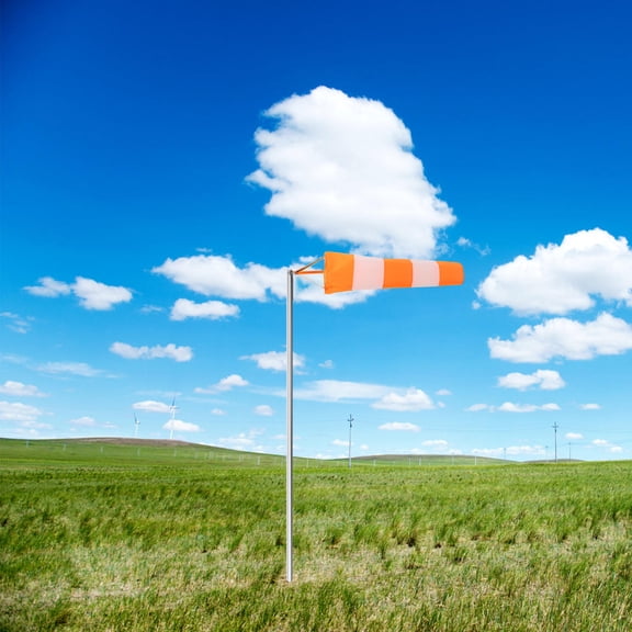 GOOHOCHY Rainproof Windsock Reflective Warning Flag Heavy Duty Outdoors Indicator Orange