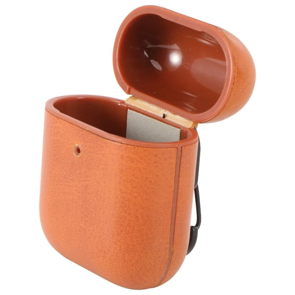 GOOHOCHY Rectangular Earphone Storage Case For Headset In Light Brown 1Set