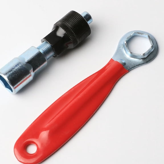 HONMEET Red Bottom Bracket Removal Tool Set, Carbon Steel Bike Repair Kit for Maintenance and Replacement