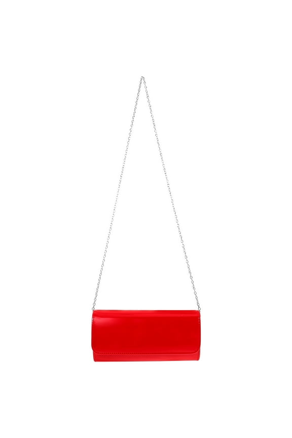 Red PU Handbag with Rhinestones for Storage Perfect for Banquet and Evening Party 6 Inches