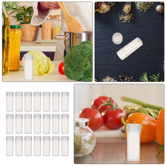 Mobutofu 120Pcs Clear Storage Case Plastic Bottles for Holding Small Items and Powders