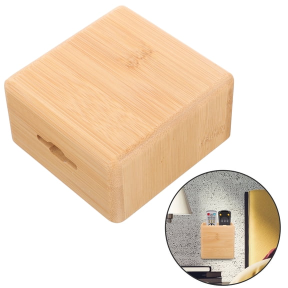 HONMEET Beige Wall Mount Remote Control Holder Organizer for TV, Air Conditioner, and Home Accessories Storage