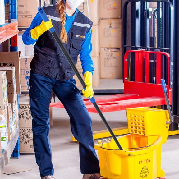 GOOHOCHY Replacement Mop Handle Rotating Mop Stick Extendable Metal Mop Pole Compatible With Spin Mop Refills And Brooms