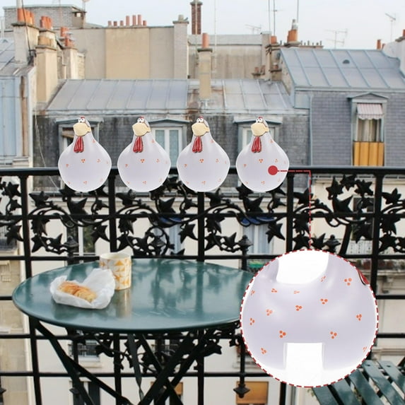 GOOHOCHY Resin Chicken Sculpture Grey Resin 1Pack 6.3x6.3in Garden Decoration