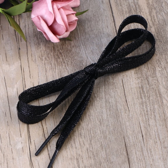 GOOHOCHY Black Rhinestone Round for Canvas Shoes, Colored Decorative Shoe Laces, and Stylish