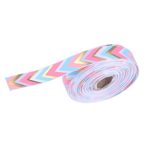 Mobutofu Gradient Ribbon Multicolor Grosgrain Polyester Ribbon Roll for Decorative and Craft Uses