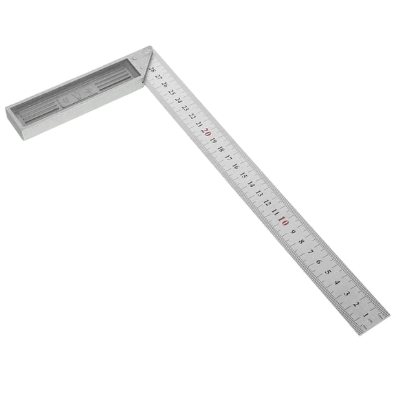 GOOHOCHY  Right Angle Steel Ruler Professional Multifunctional Silver