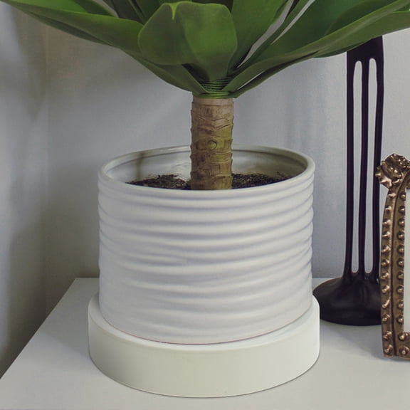 GOOHOCHY Rolling Plant Tray Rolling Planter Holder Round Flower Pot Moving Stand Tray Movable Plant Tray