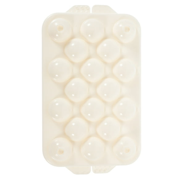 GOOHOCHY Round Ice Cube Tray with Lid for Easy Out Ice Cubes Made of PP Material White Color Fits Various Beverages 13 Cavities