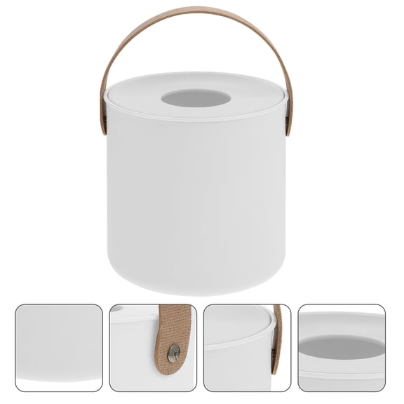 GOOHOCHY  Round Tissue Box Miniature Storage Containers Creative Square Retro Decor