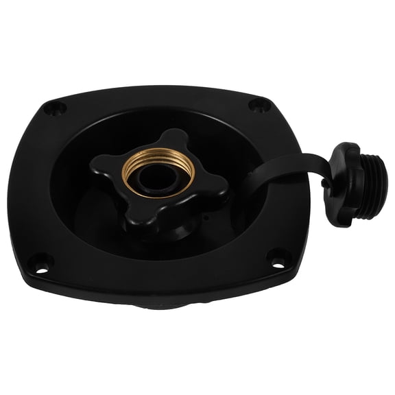 GOOHOCHY  Rv Parts Flange with Check Valve Water Hose Connection Black