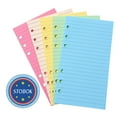 thumbnail image 1 of GOOHOCHY STOBOK 50 Pages Colorful 6-Hole Ruled Loose Leaf Planner Refill Paper for Organizers and Binder Notebooks, 1 of 8