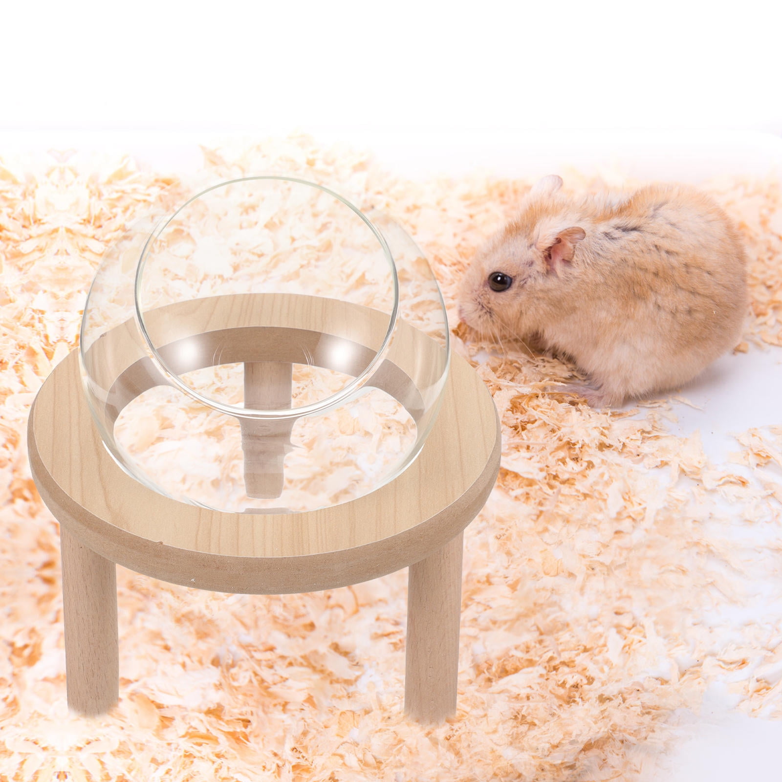 GOOHOCHY Sand Bath Dwarf Hamster Chinchilla House Glass Ball Bathroom Small Pet