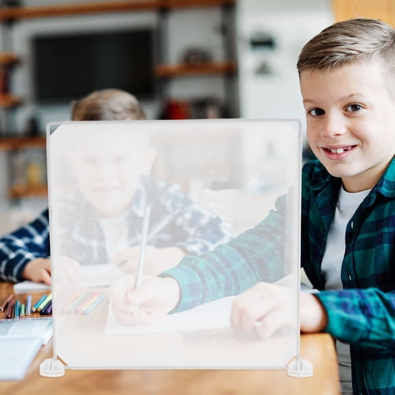 GOOHOCHY  School Accessory Desktop Dividing Board Partition Sneeze Student Office Transparent