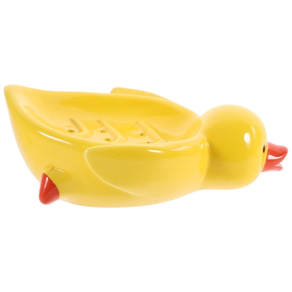 GOOHOCHY Self Draining Soap Dish Duck Soapbox Countertop Self-draining