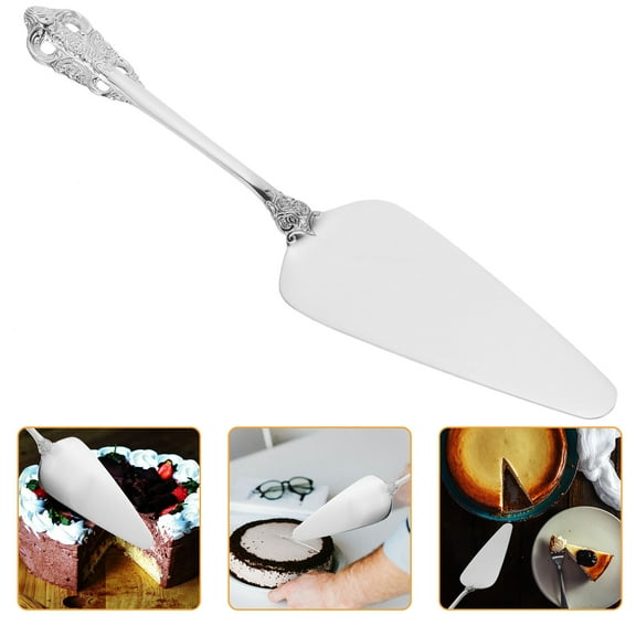 GOOHOCHY Server Stainless Steel Cake Spatula Cake Flipper Bride 21.00X4.50X1.00CM Silver