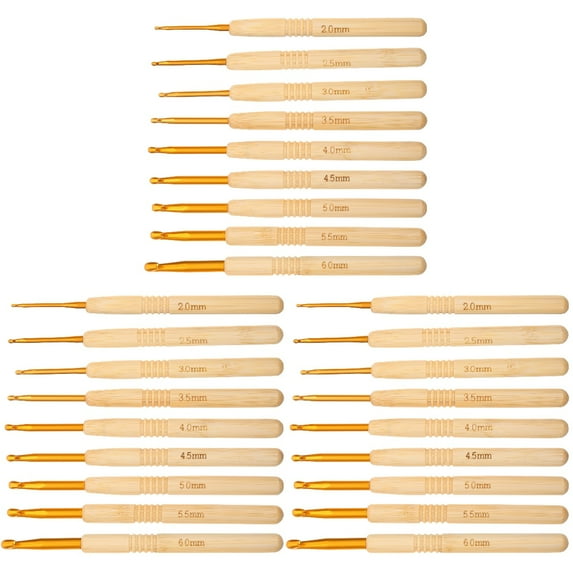 GOOHOCHY Set of 3 Crocheting Crochet Set Knitting Hooks Set Glove Crochet Hooks 13.5X1cm